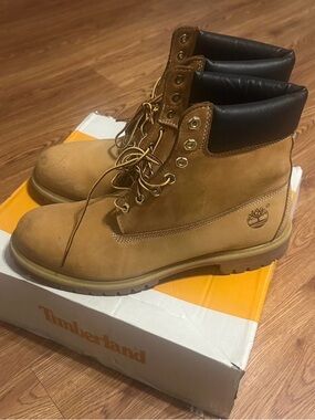 Timberland Wheat Nubuck 6-Inch Lace-Up Work Boots